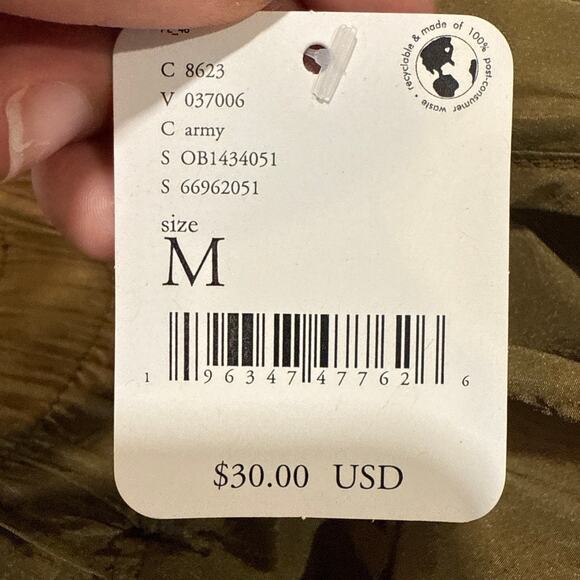 Free People Army Green The Way Home Shorts Sz M NWT - Picture 9 of 14